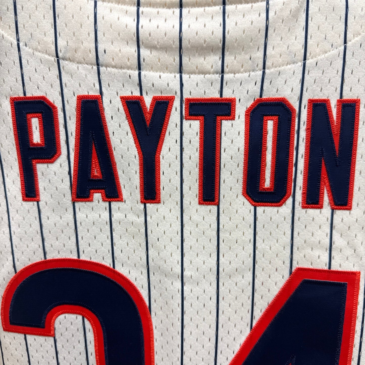 Mitchell & Ness Walter Payton Chicago Bears Name & Number On the Clock Mesh Button-Up Jersey - Mens