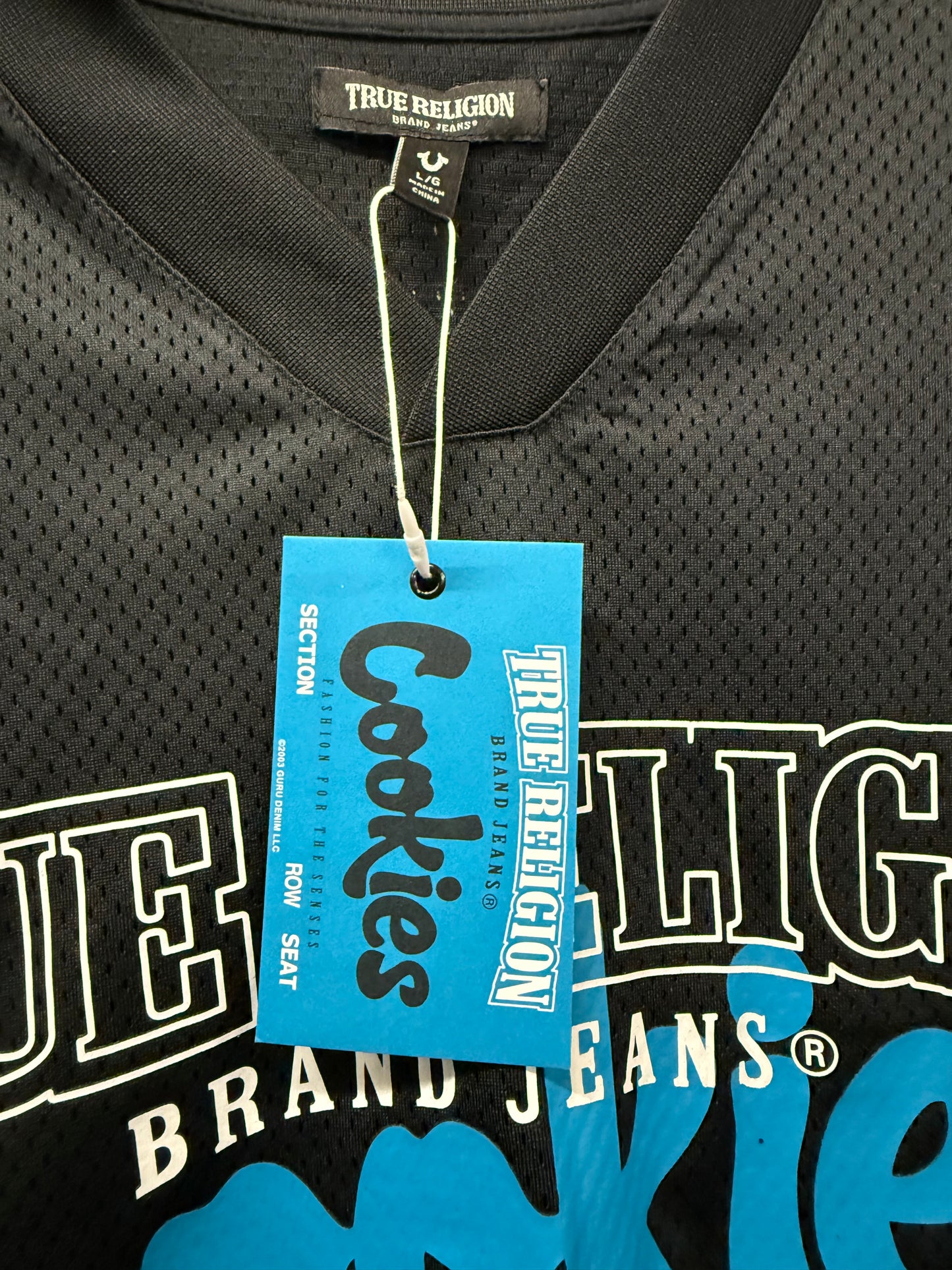 True Religion x Cookies collab football mesh jersey