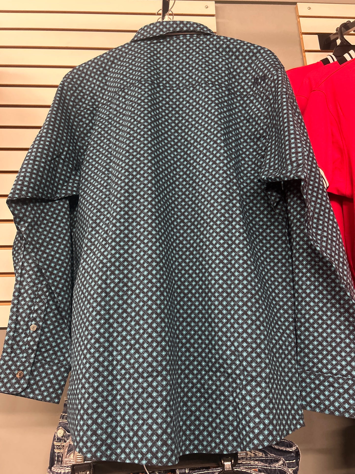 Rock Revival Teal Wooven long sleeve shirt