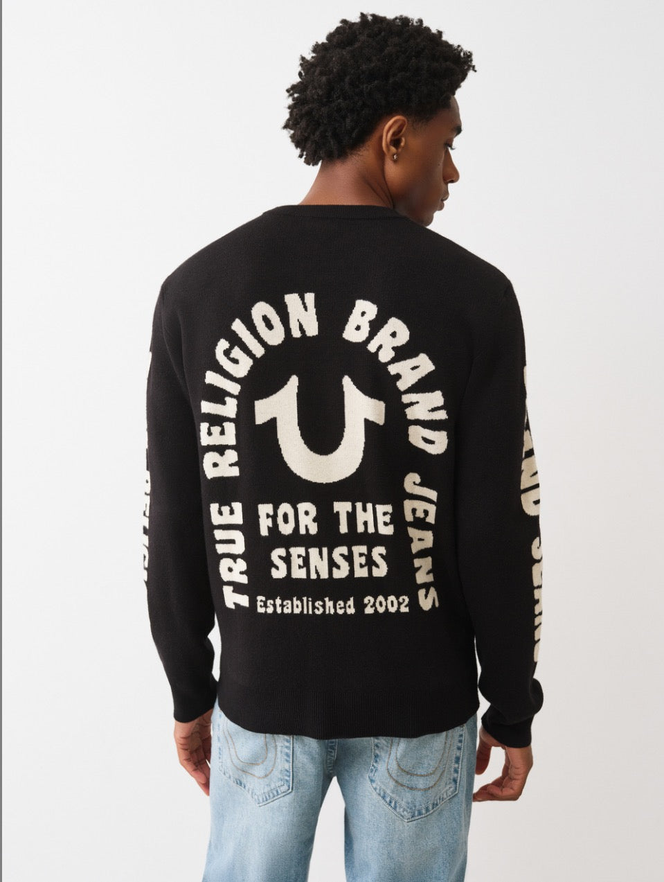 Relaxed True Religion Logo Sweater