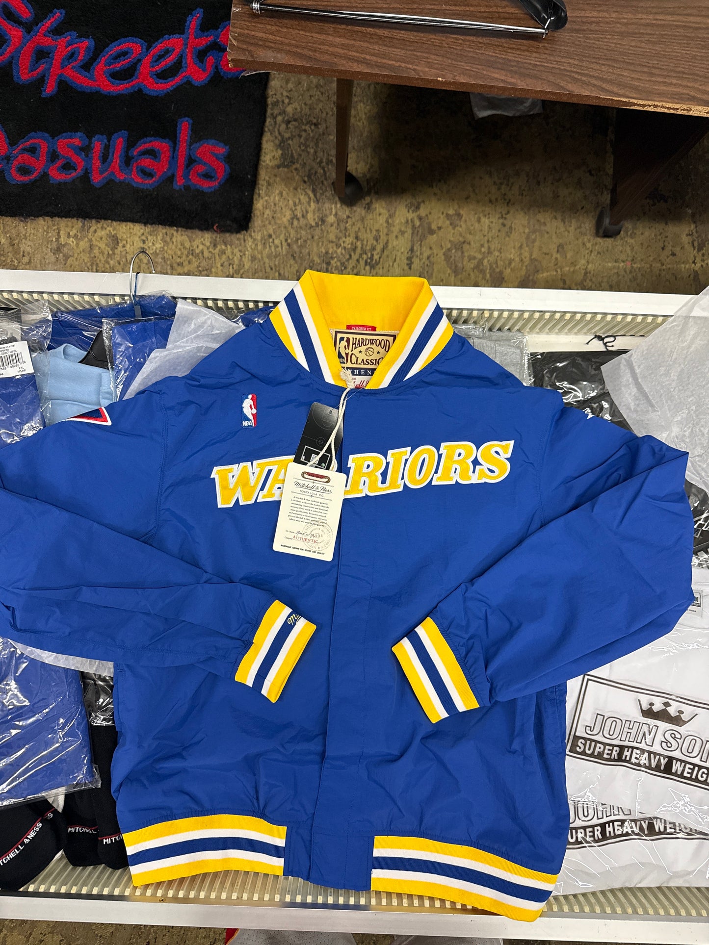 NBA Authentic Warm up Jacket Golden State Warriors