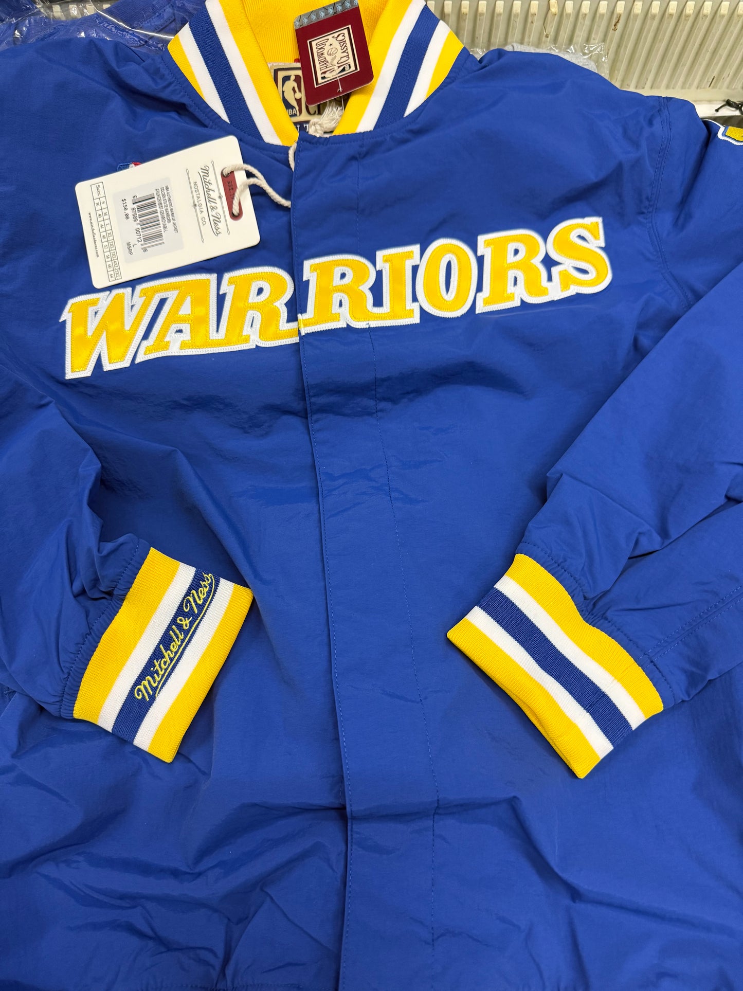 NBA Authentic Warm up Jacket Golden State Warriors