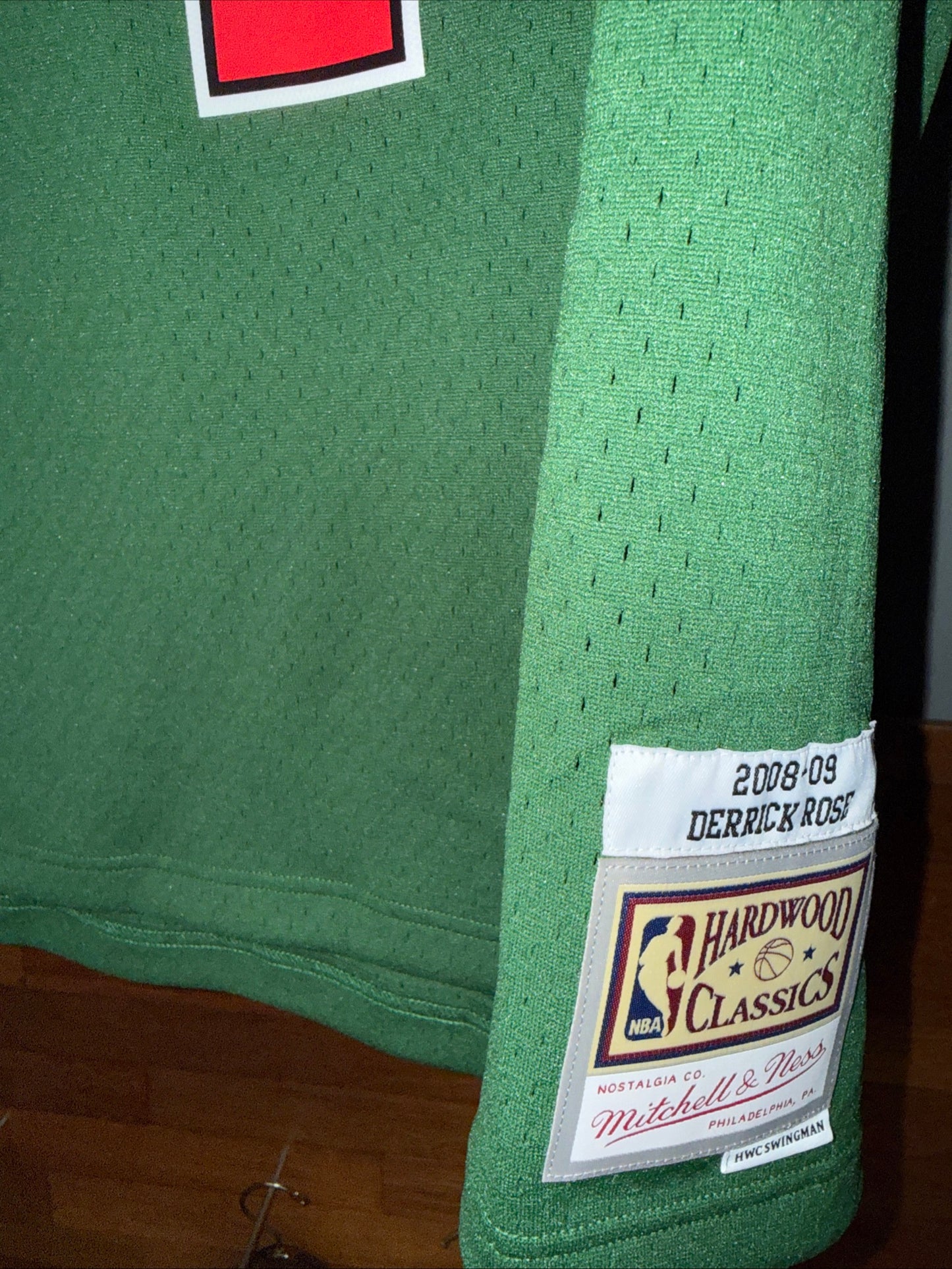 Men's Derrick Rose Green Chicago Bulls 2008/09 Hardwood Classics Swingman Player Jersey