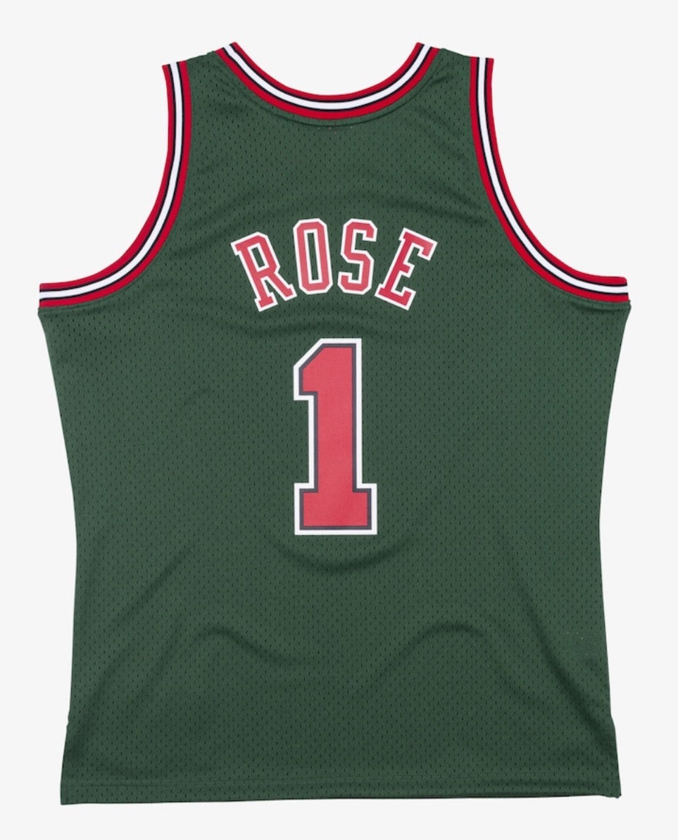 Men's Derrick Rose Green Chicago Bulls 2008/09 Hardwood Classics Swingman Player Jersey