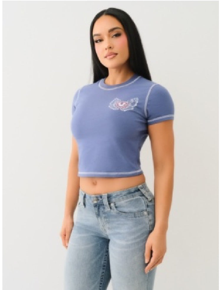 contrast stitch wing ss bby te