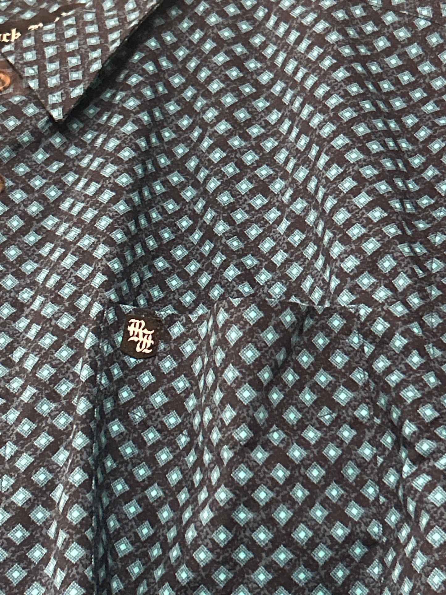 Rock Revival Teal Wooven long sleeve shirt