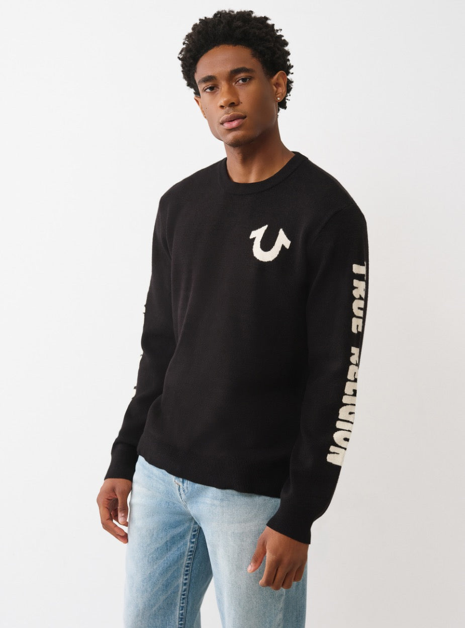 Relaxed True Religion Logo Sweater