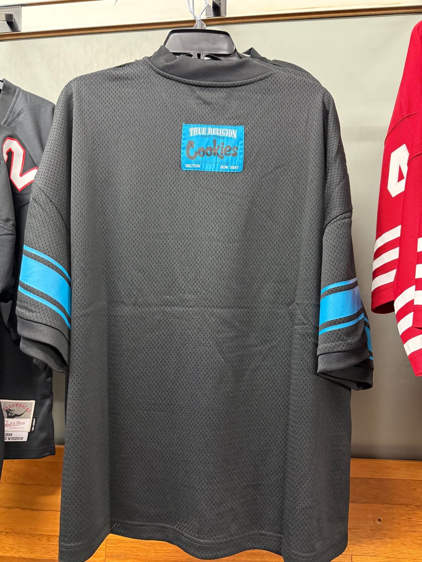 True Religion x Cookies collab football mesh jersey