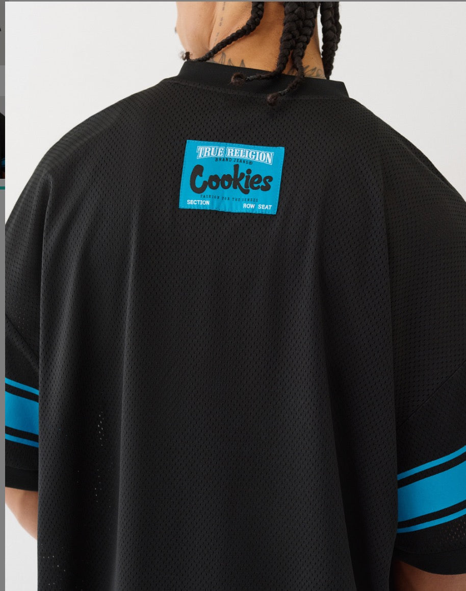 True Religion x Cookies collab football mesh jersey