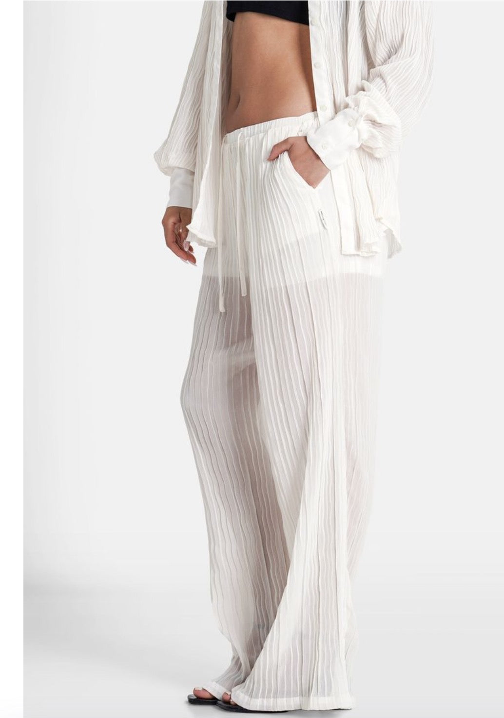 Sixth June Pants Textured Slit opening