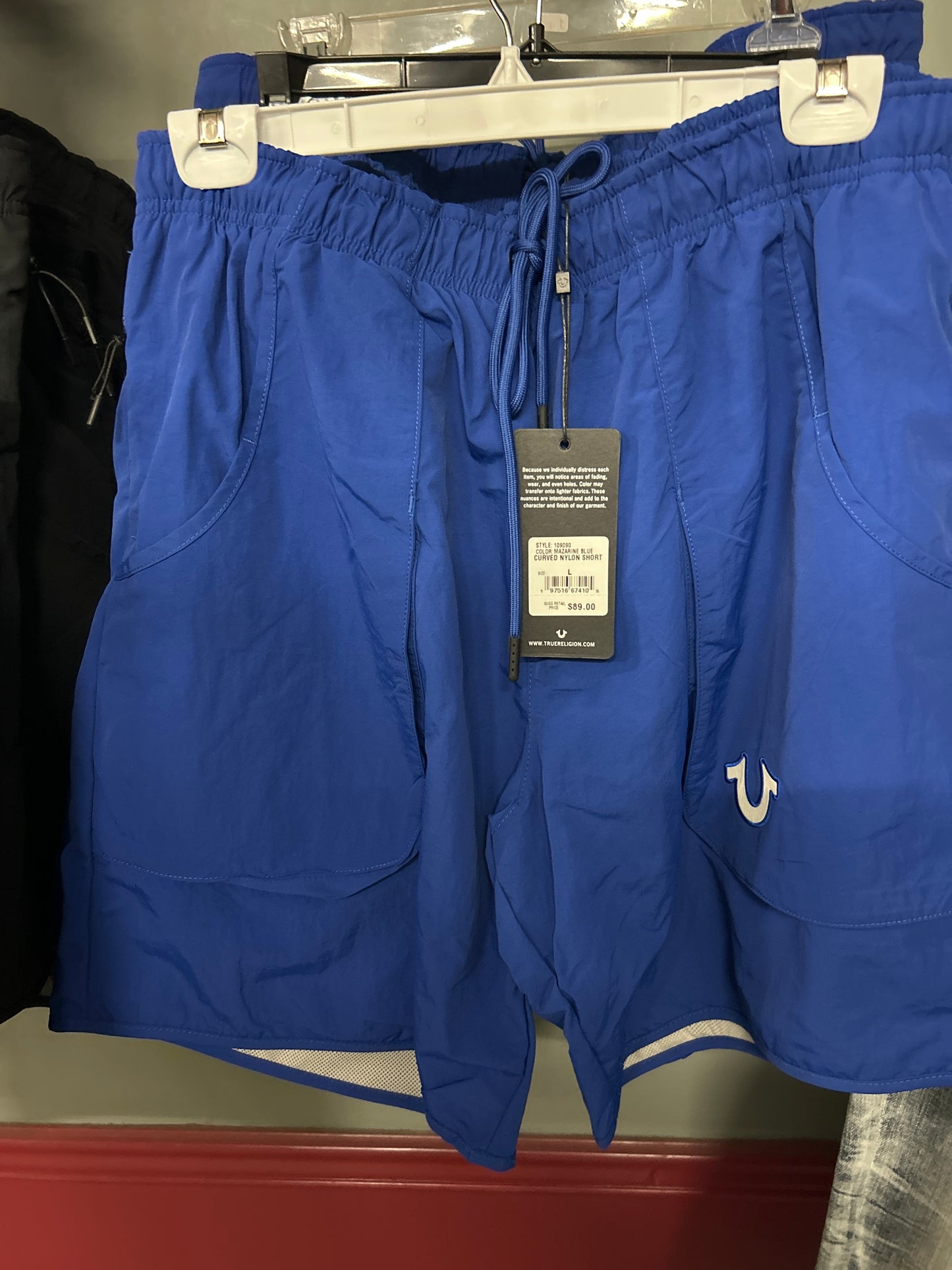 True Religion Curved Nylon Shorts