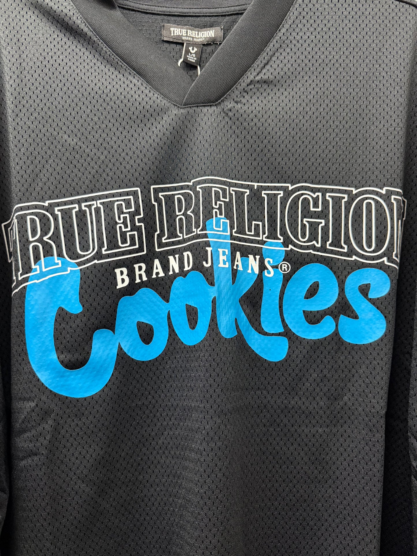 True Religion x Cookies collab football mesh jersey