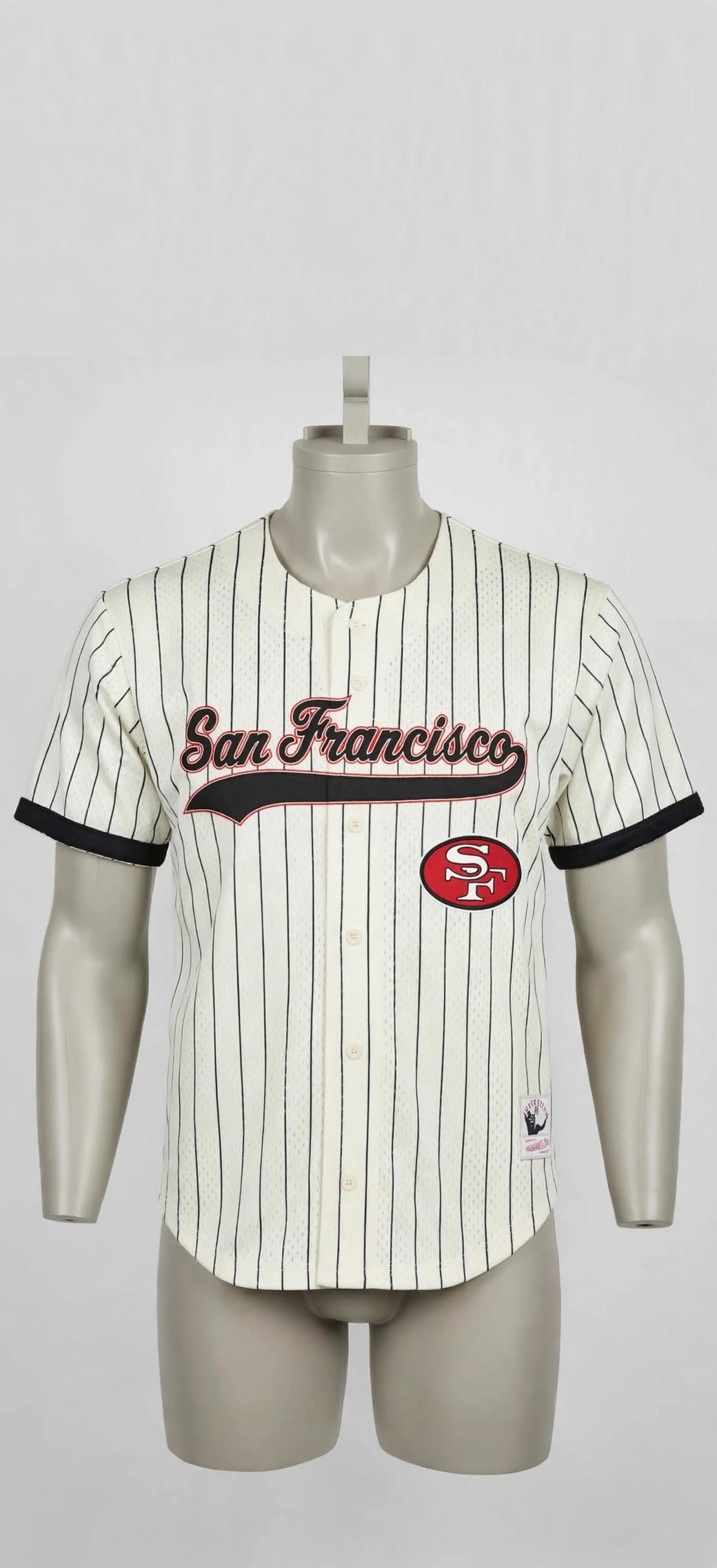 Men's San Francisco 49ers Joe Montana Mitchell & Ness Cream Name & Number Mesh Fashion Jersey