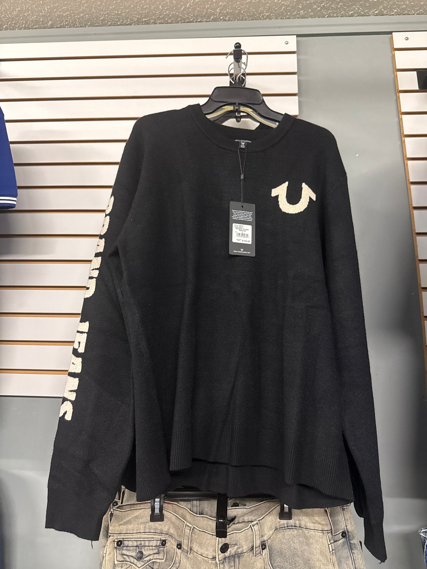 Relaxed True Religion Logo Sweater