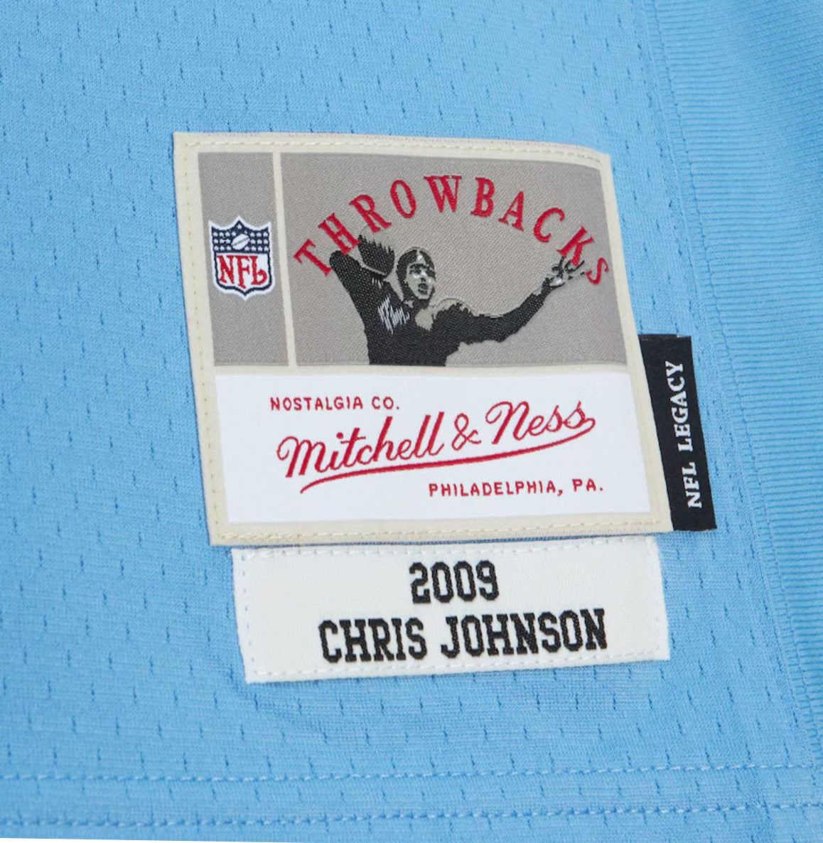 Men's Tennessee Titans Chris Johnson Mitchell & Ness Light Blue Legacy Replica Jersey