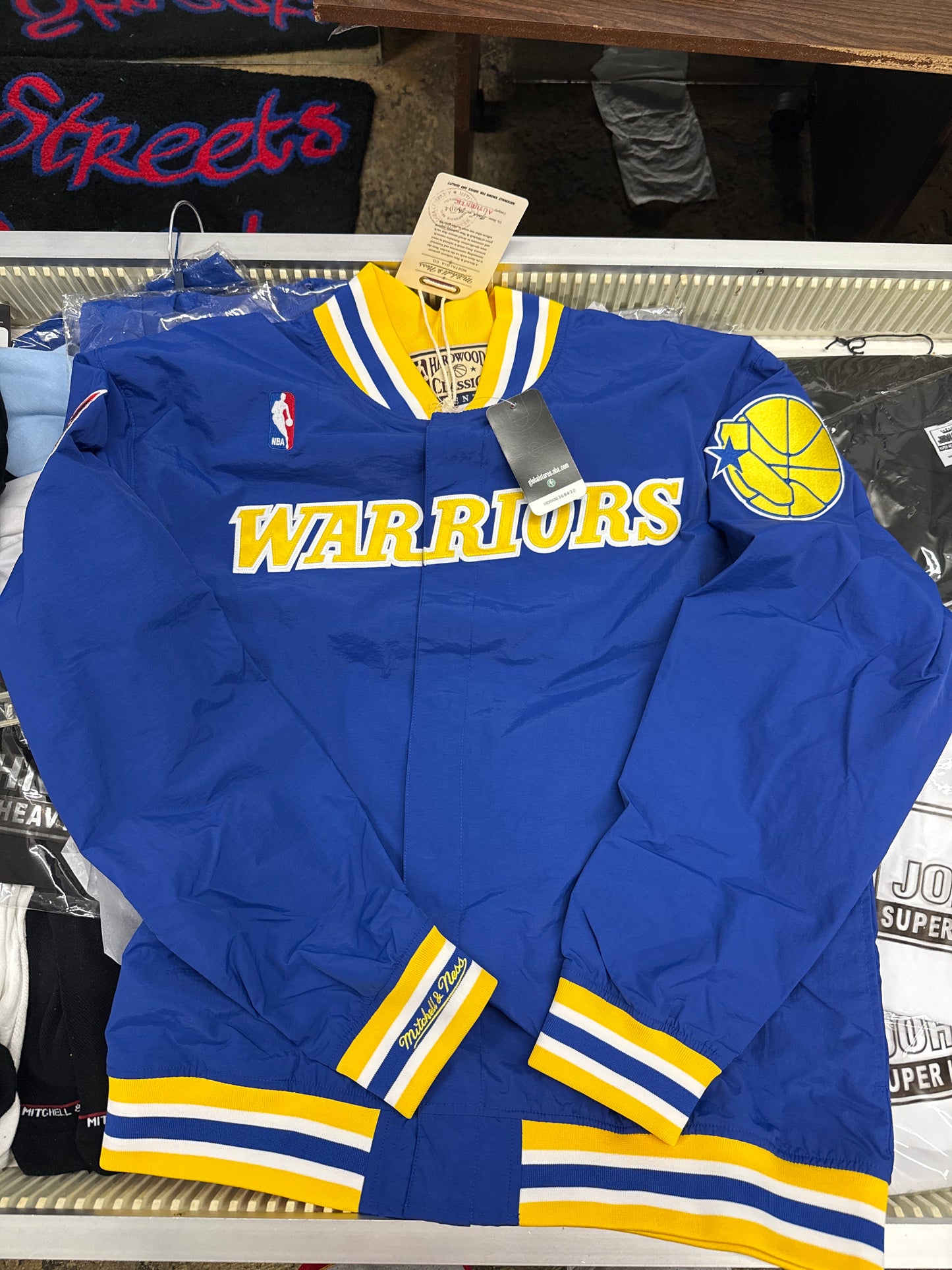NBA Authentic Warm up Jacket Golden State Warriors