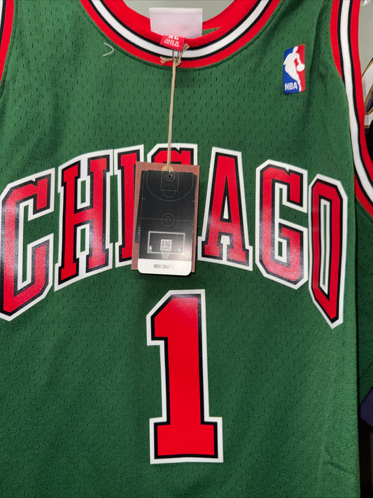 Men's Derrick Rose Green Chicago Bulls 2008/09 Hardwood Classics Swingman Player Jersey