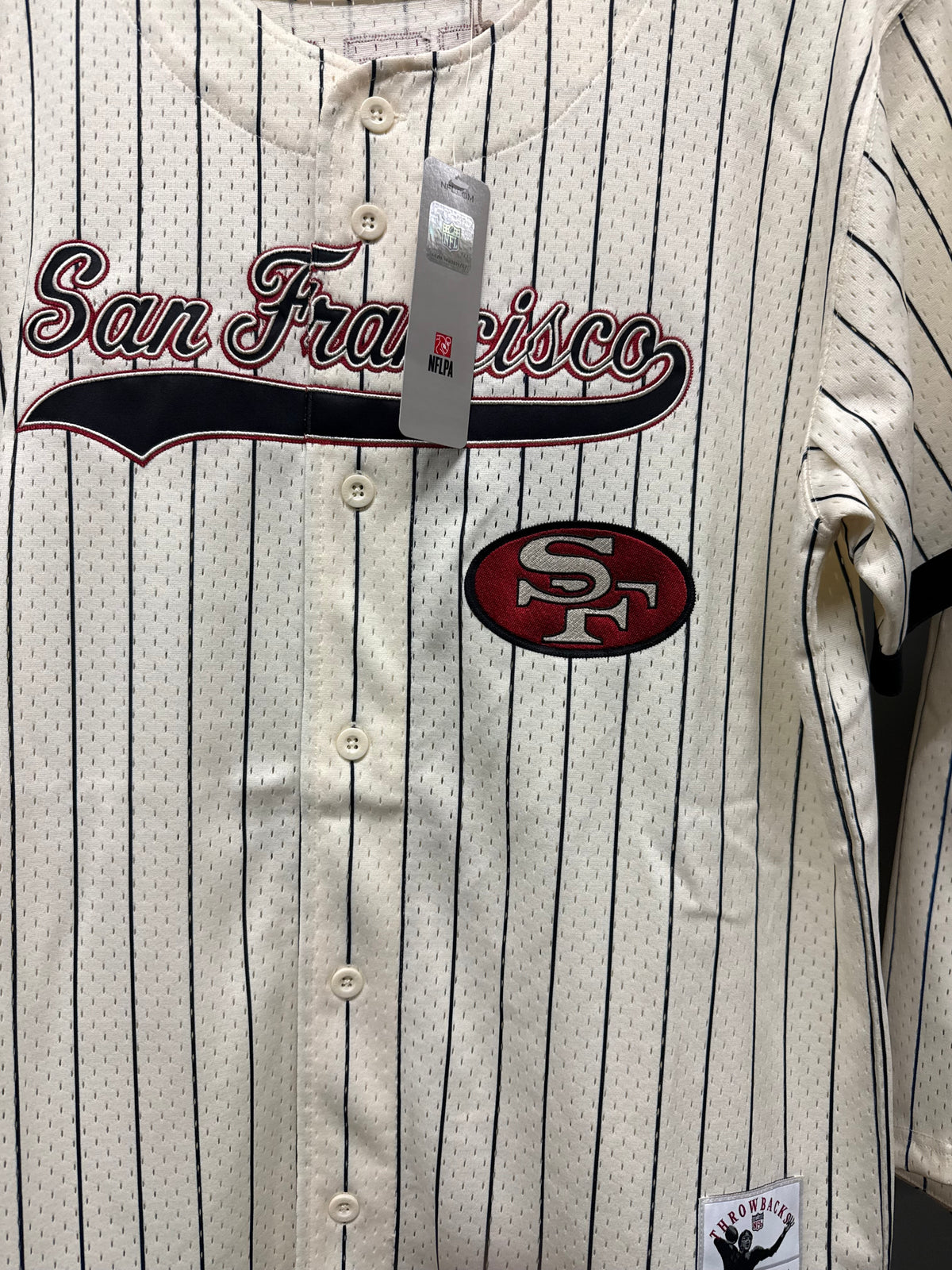 Men's San Francisco 49ers Joe Montana Mitchell & Ness Cream Name & Number Mesh Fashion Jersey