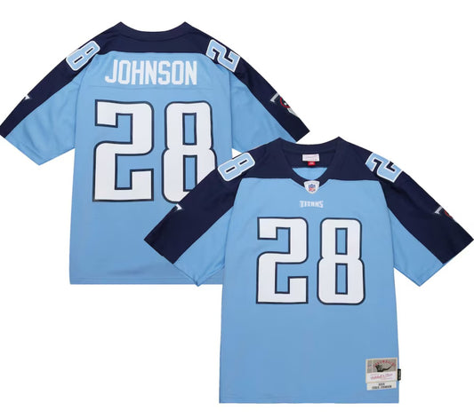 Men's Tennessee Titans Chris Johnson Mitchell & Ness Light Blue Legacy Replica Jersey