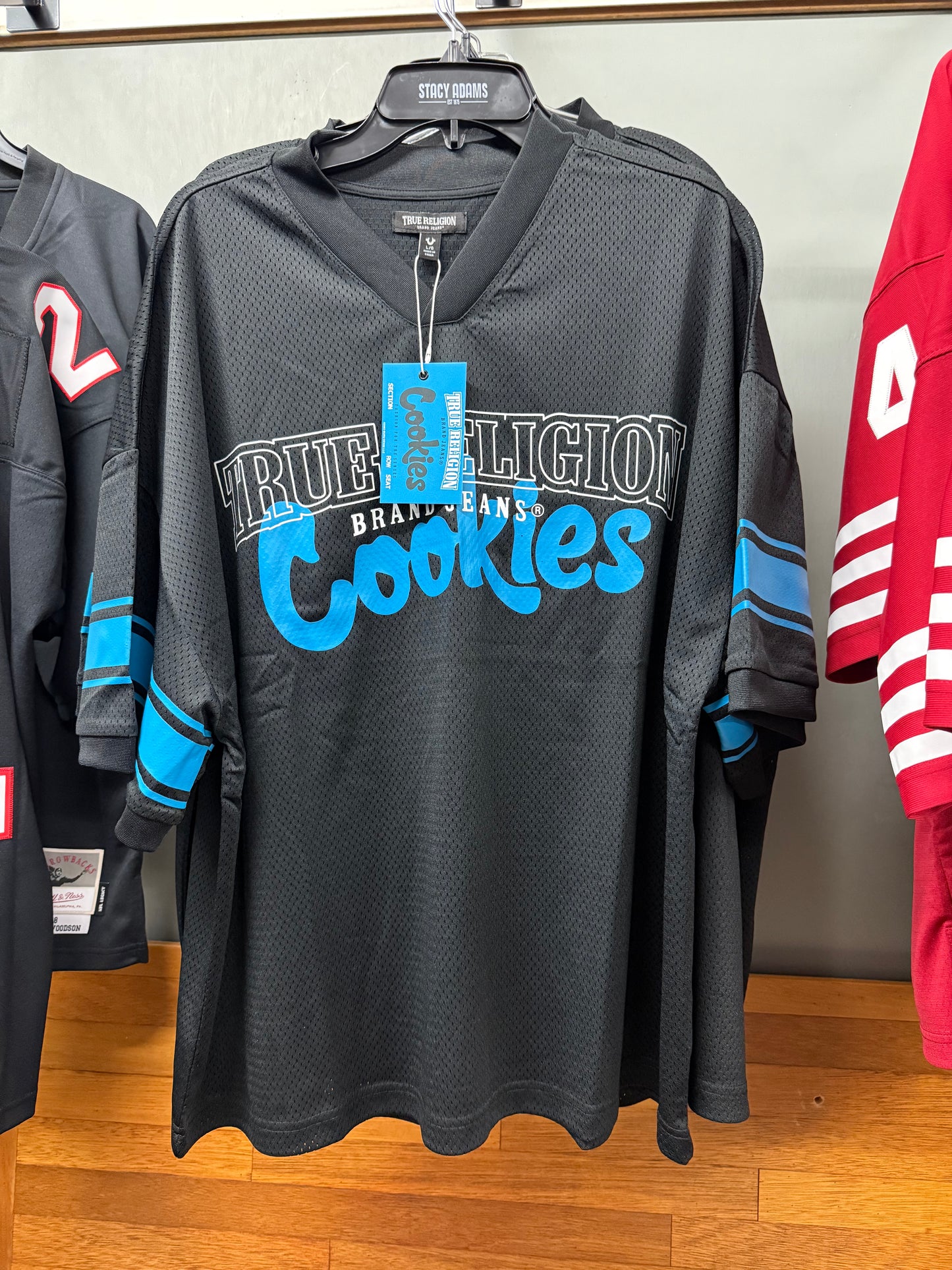 True Religion x Cookies collab football mesh jersey