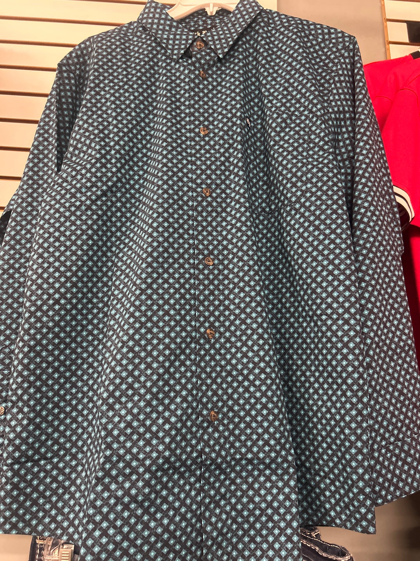 Rock Revival Teal Wooven long sleeve shirt