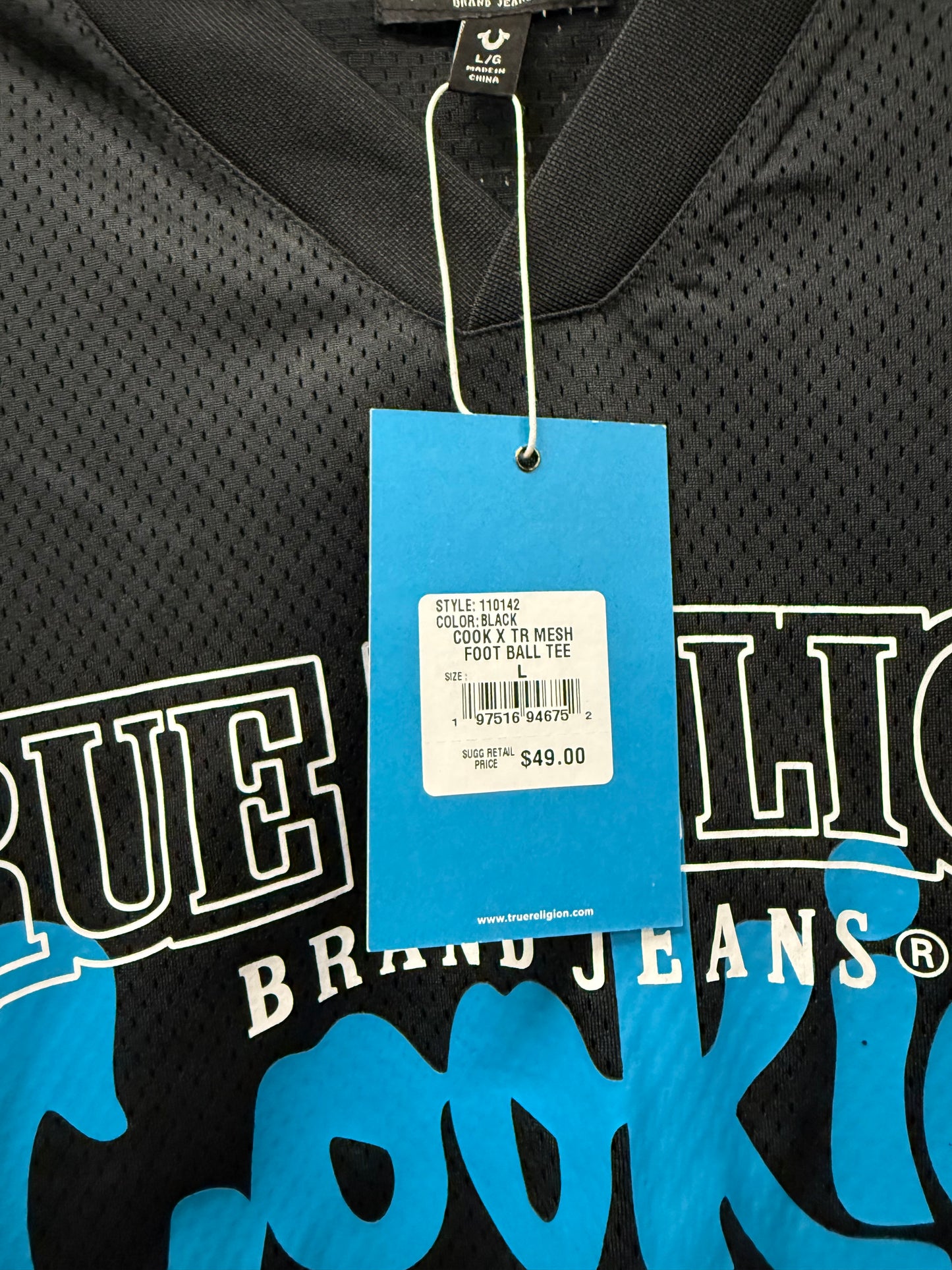 True Religion x Cookies collab football mesh jersey