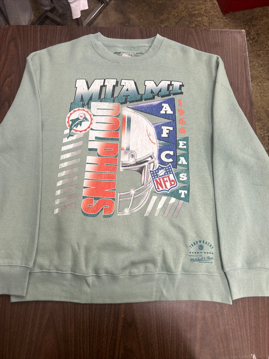 NFL EASY COOL CREWNECK SWEATSHIRT DOLPHINS