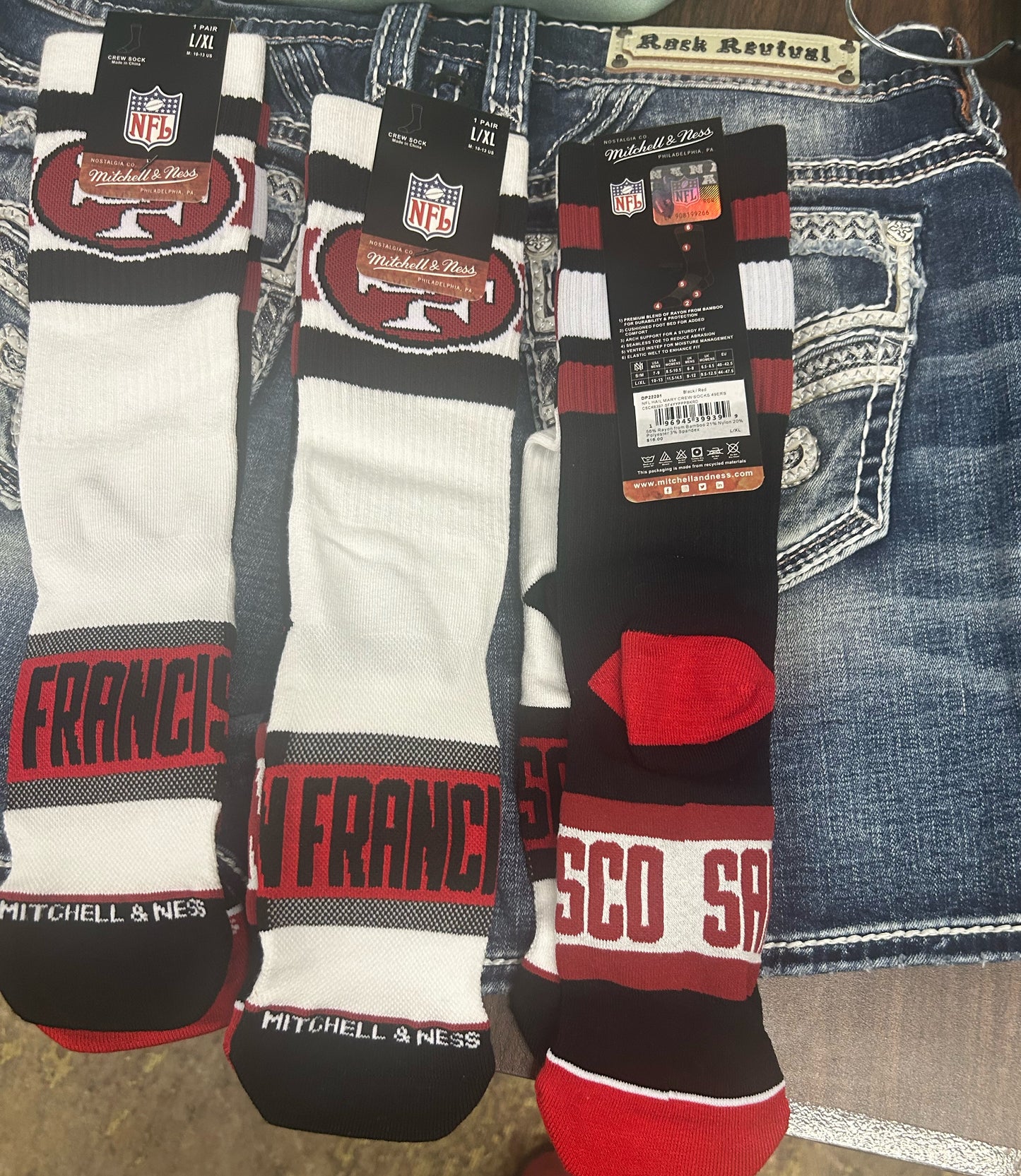 San Francisco 49ers HOF socks