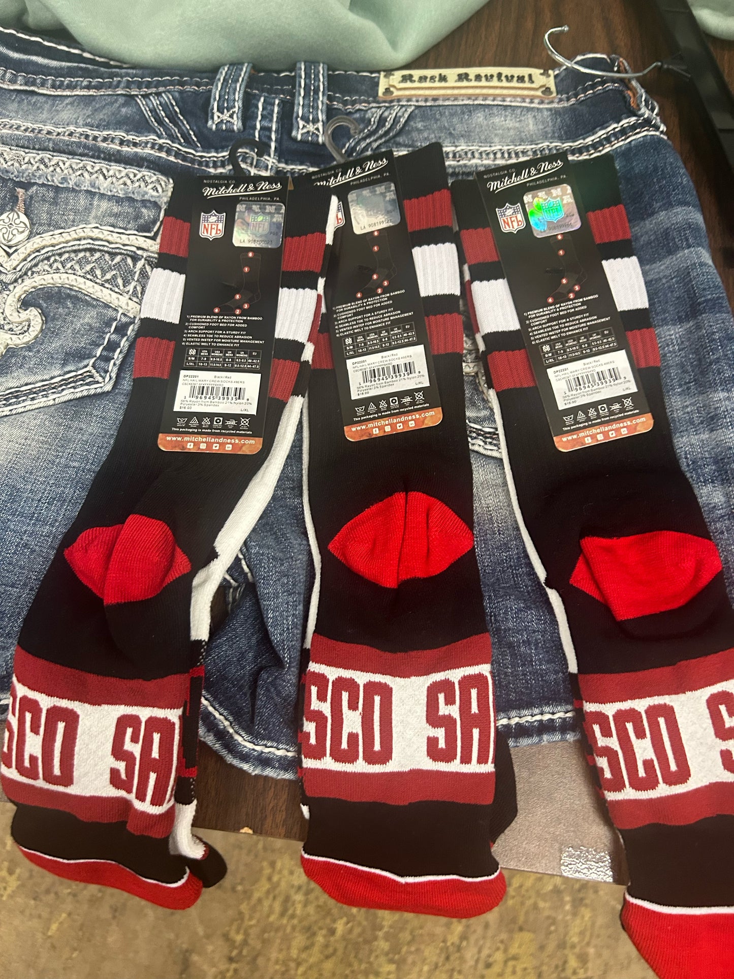 San Francisco 49ers HOF socks