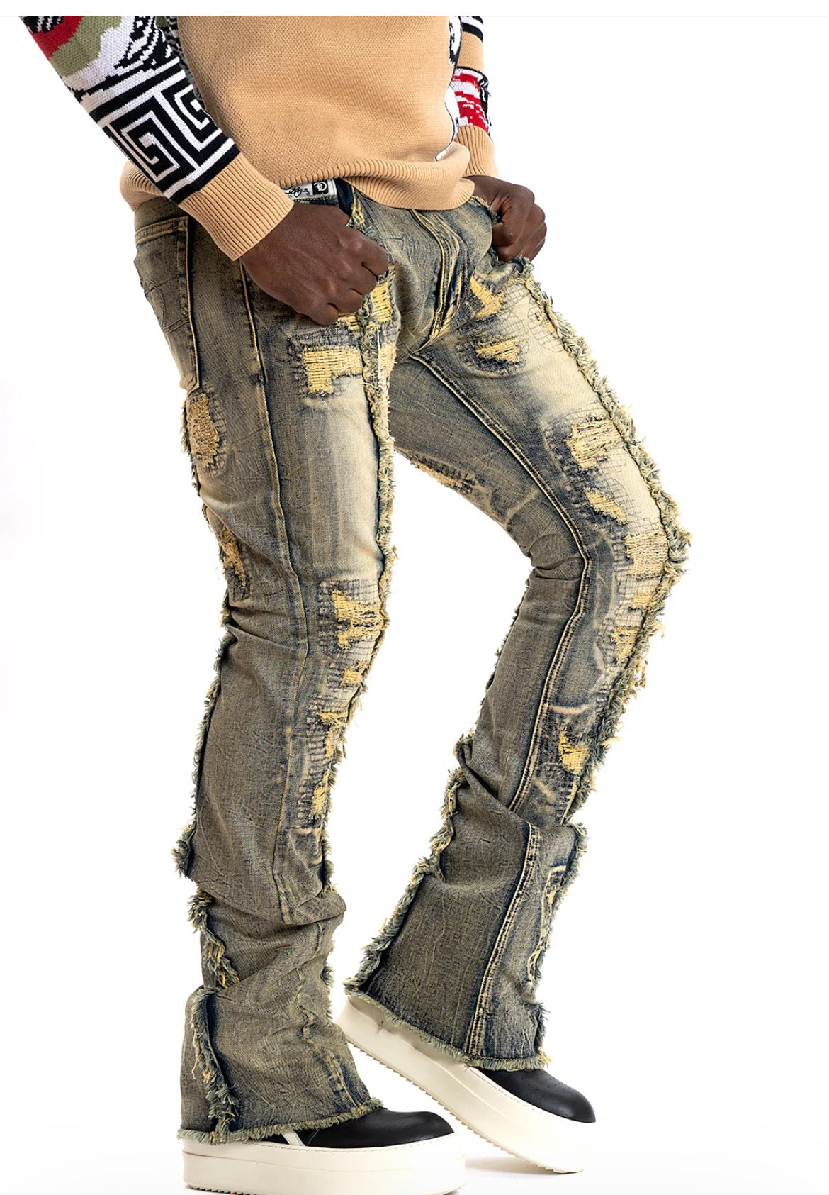 CASHAY PRIME STACKED JEANS - DIRT