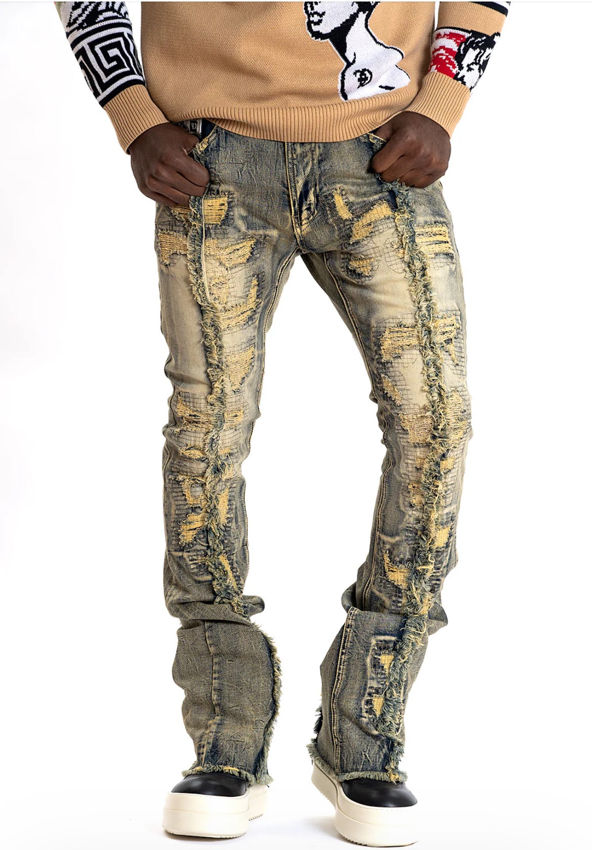 CASHAY PRIME STACKED JEANS - DIRT