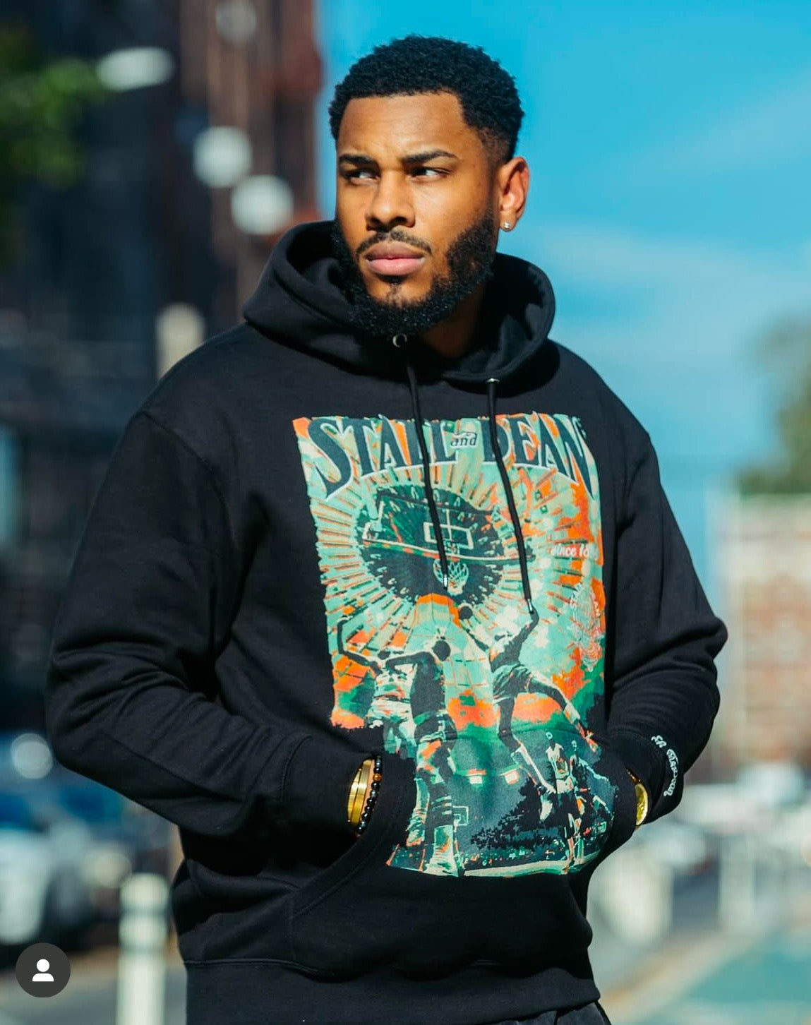 Stall&Dean Rebound Oversize Print Pullover hoodie