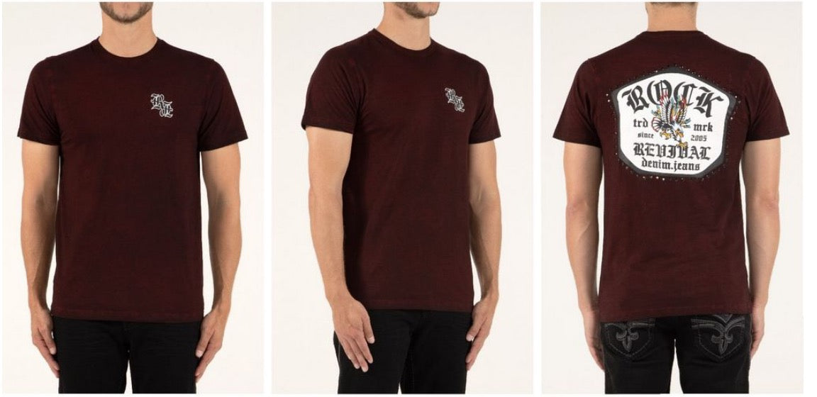MEN'S S/S DIRTY WASH STONED EAGLE T-