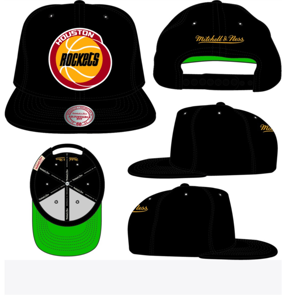 Mitchell&Ness Houston Rockets snap back