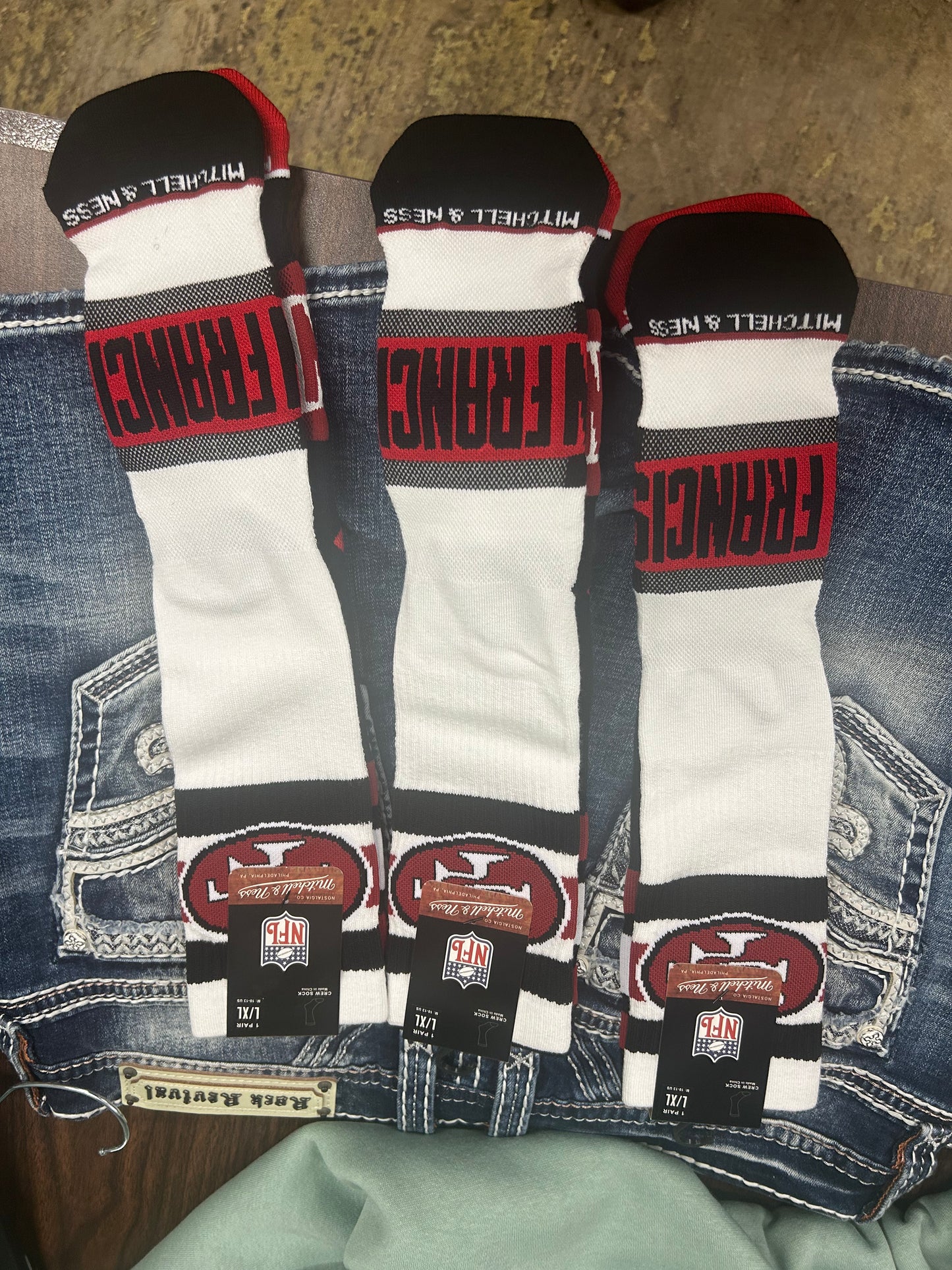 San Francisco 49ers HOF socks