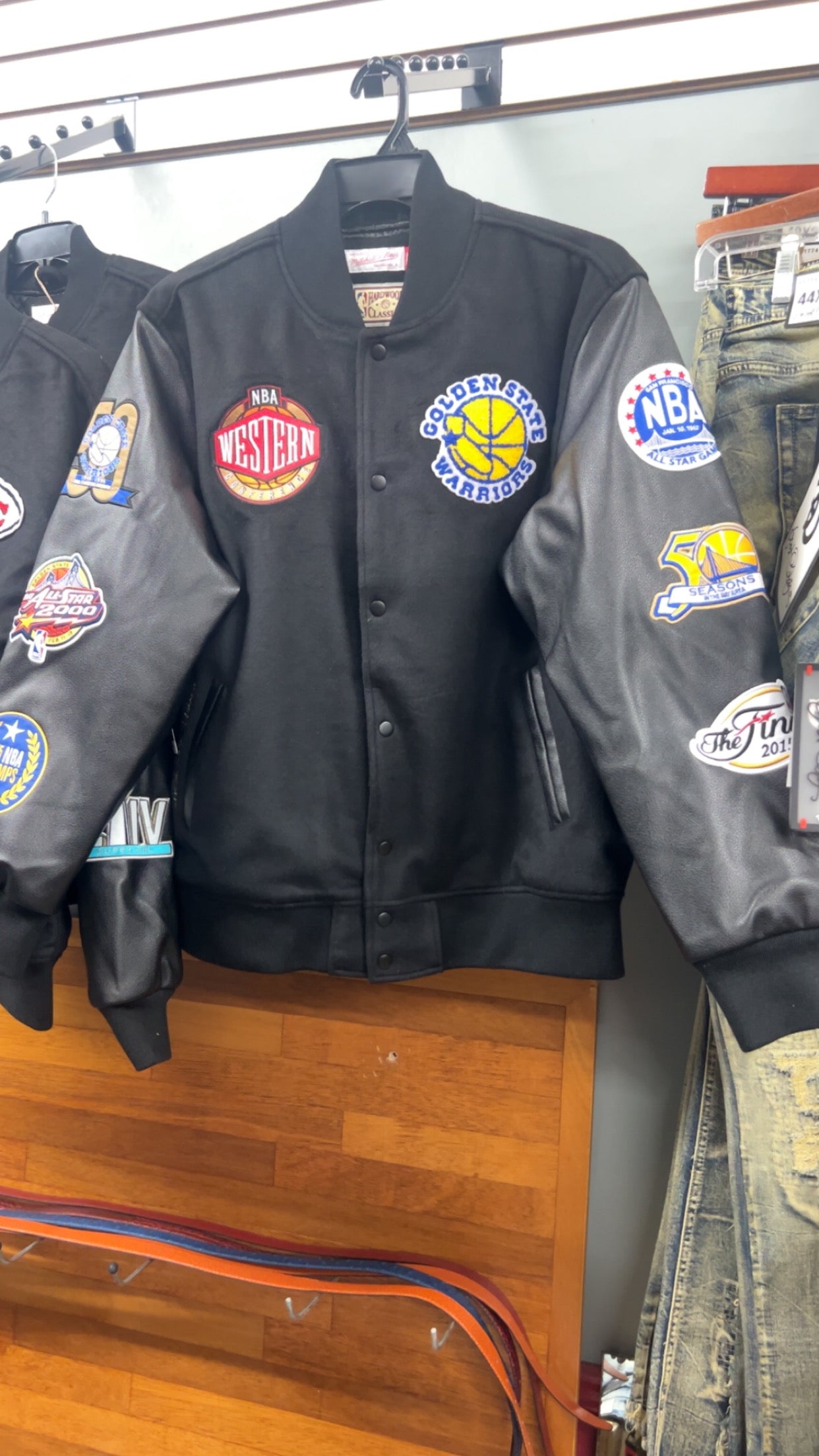 NBA Golden State Warriors Blackout Varsity jacket