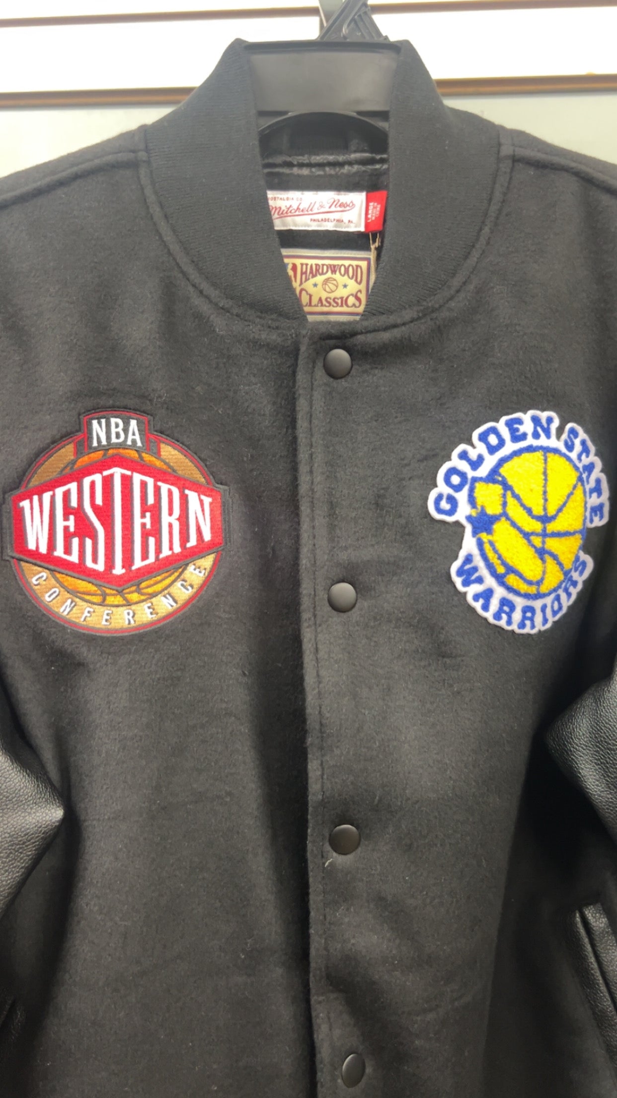 NBA Golden State Warriors Blackout Varsity jacket