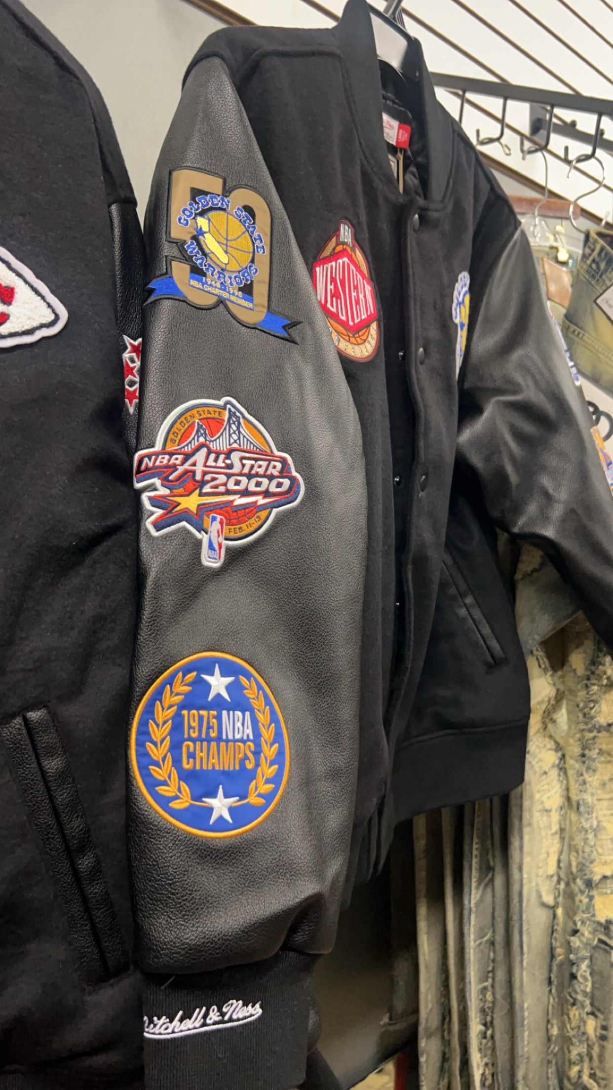 NBA Golden State Warriors Blackout Varsity jacket