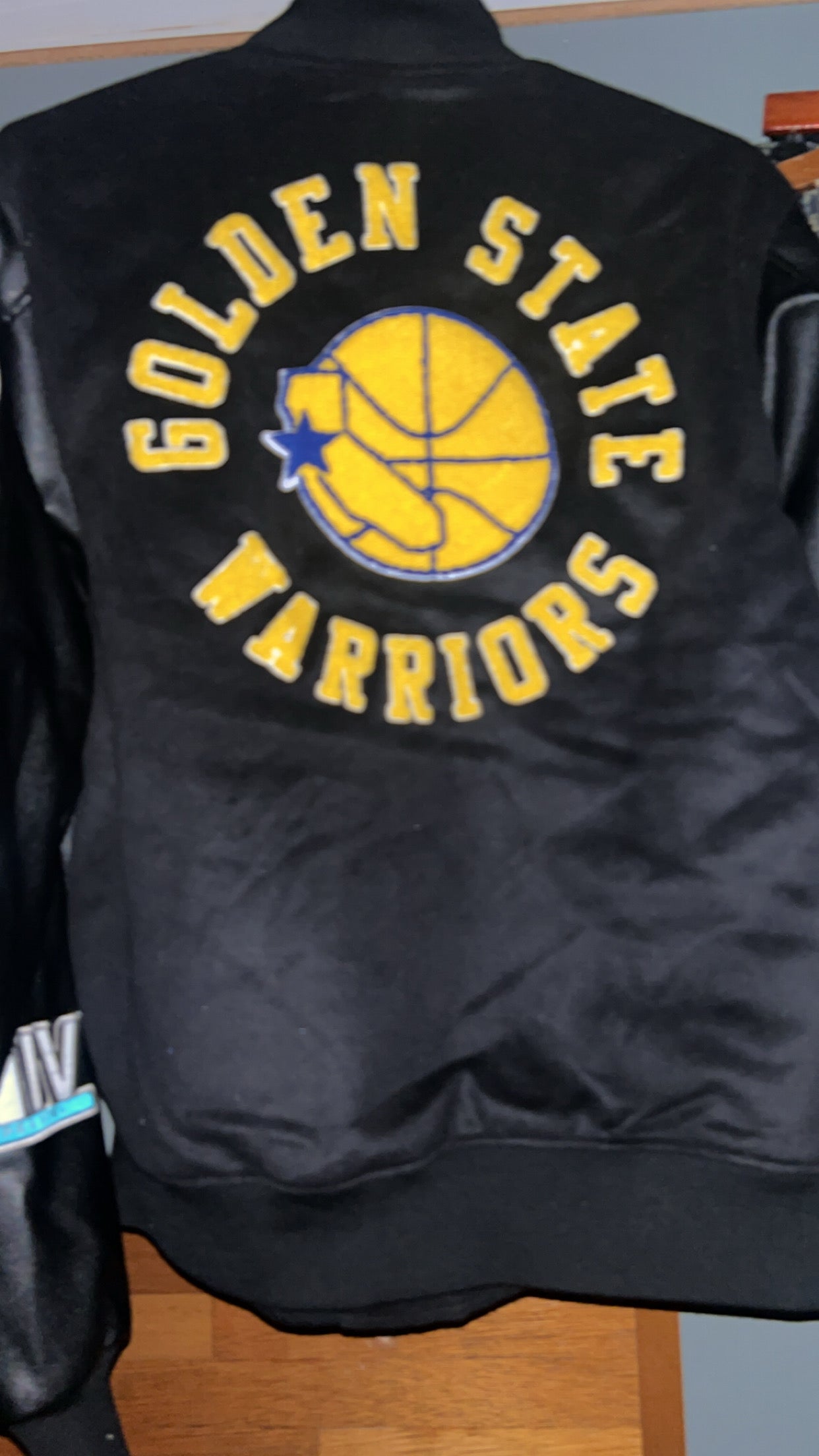 NBA Golden State Warriors Blackout Varsity jacket