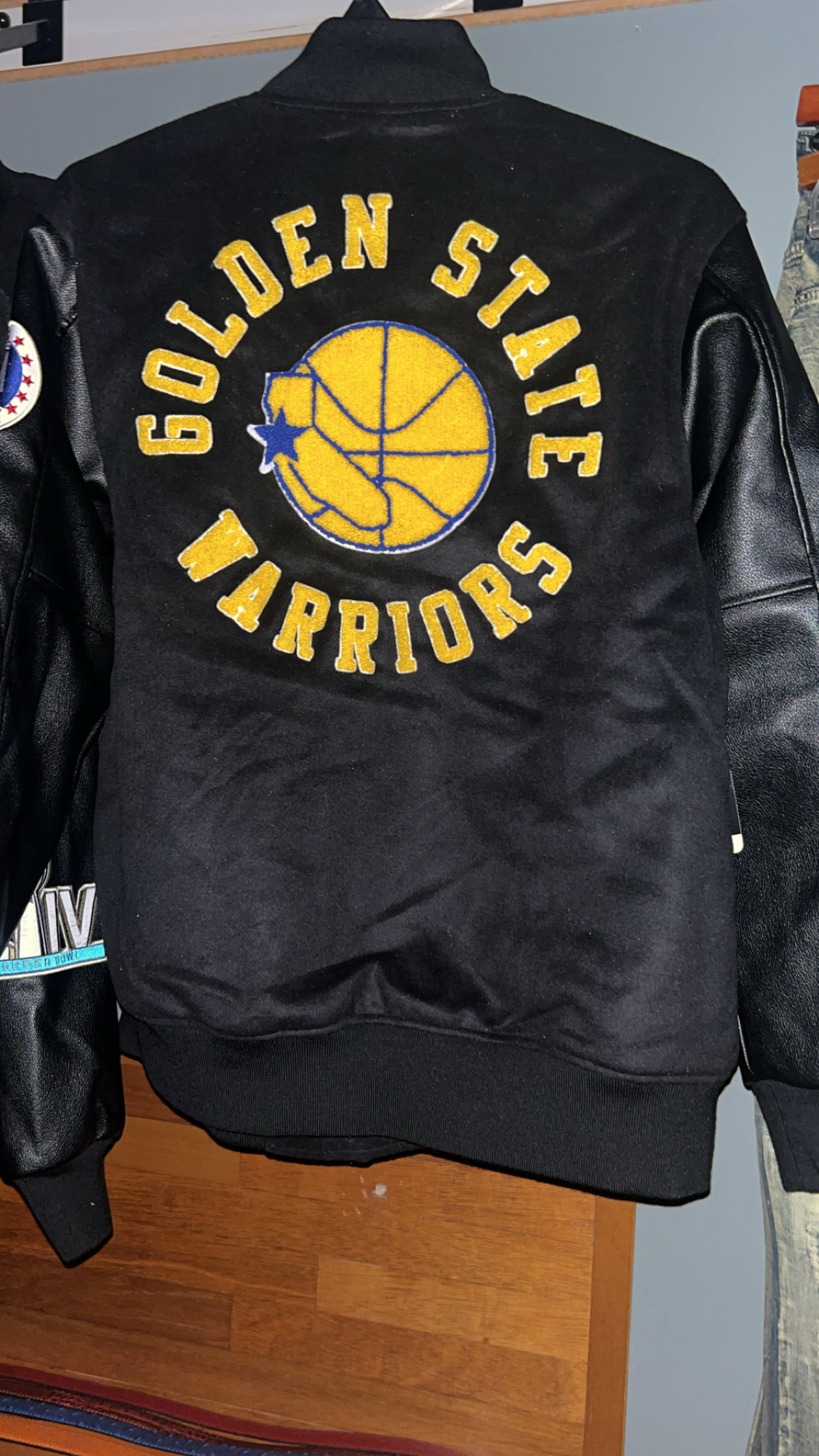 NBA Golden State Warriors Blackout Varsity jacket