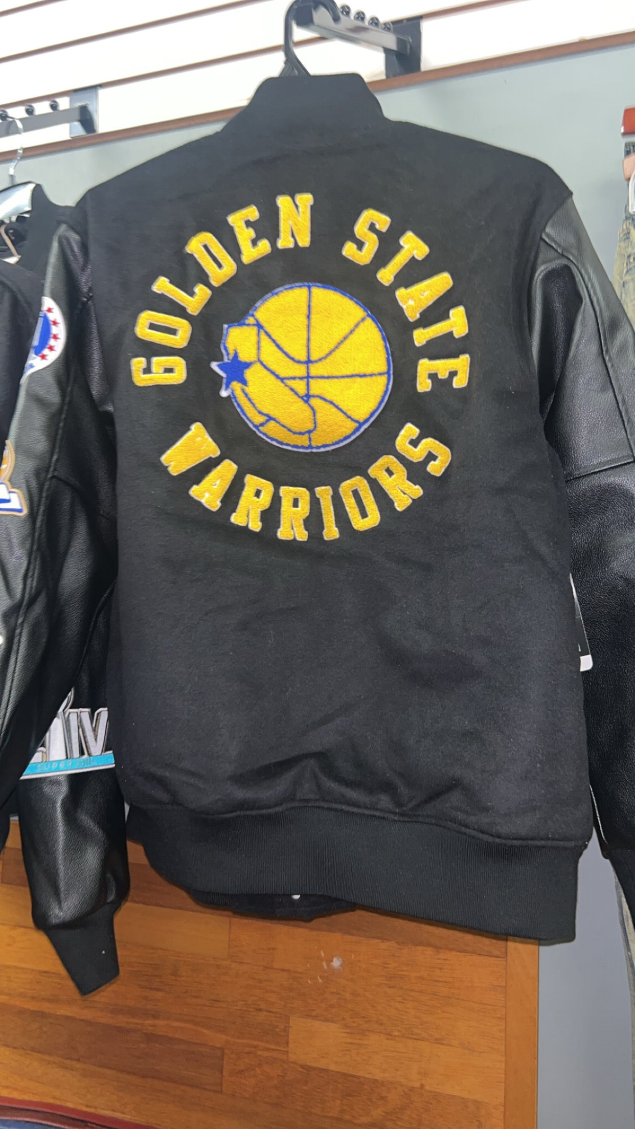 NBA Golden State Warriors Blackout Varsity jacket