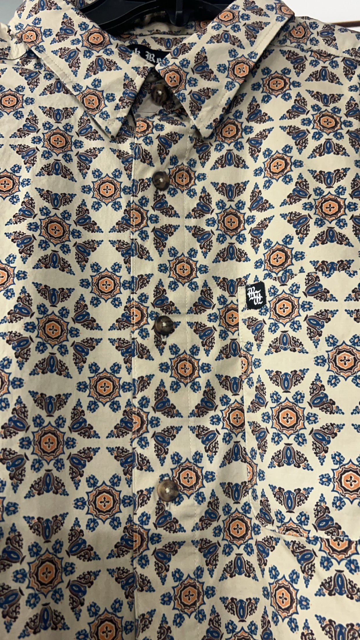 Rock Revival long sleeve plaid khaki shirt