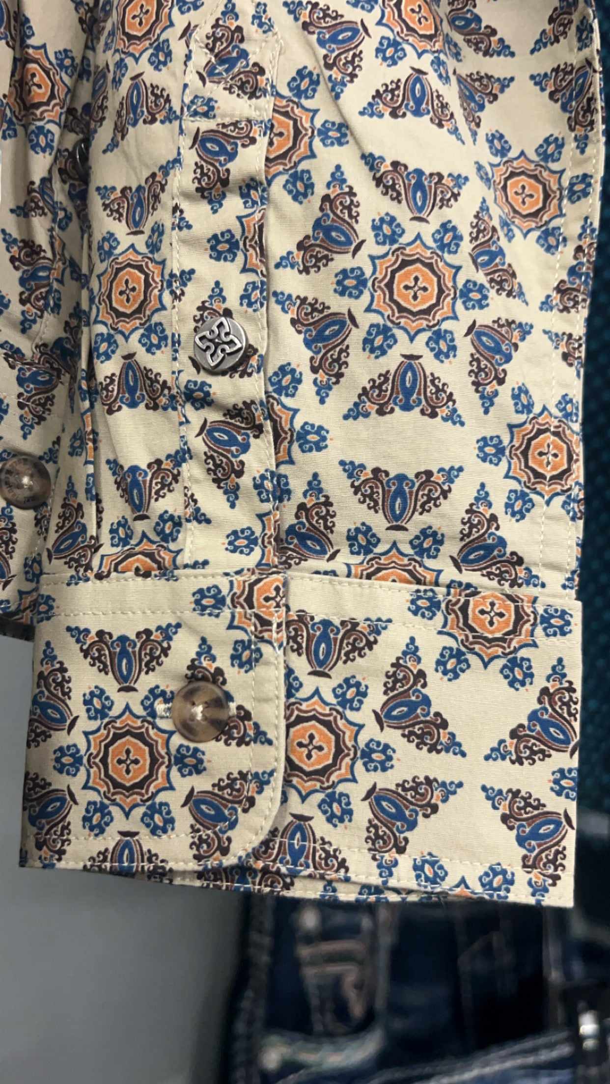 Rock Revival long sleeve plaid khaki shirt