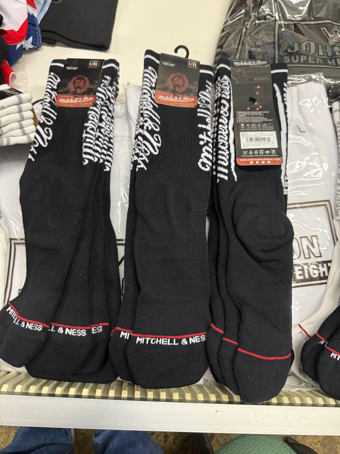 Mitchell&Ness crew sock 3 pack black