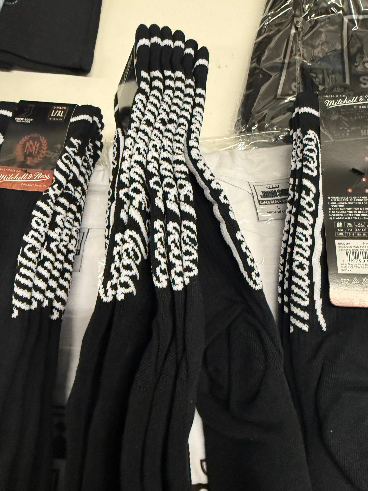 Mitchell&Ness crew sock 3 pack black